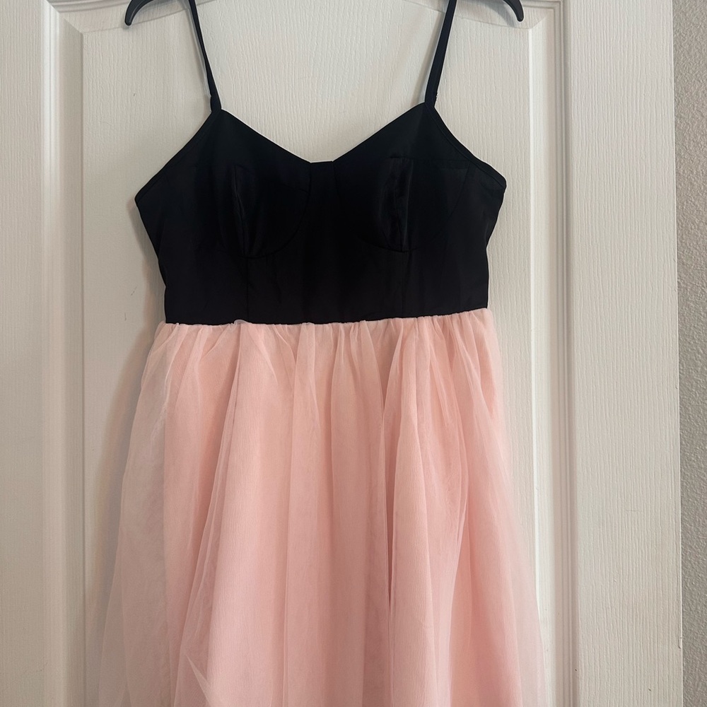 Elegant Black and Pink Kids Dress